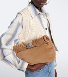 Staud Puff Small suede clutch