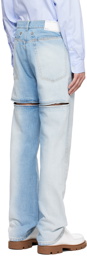 Random Identities Blue Cutout Jeans
