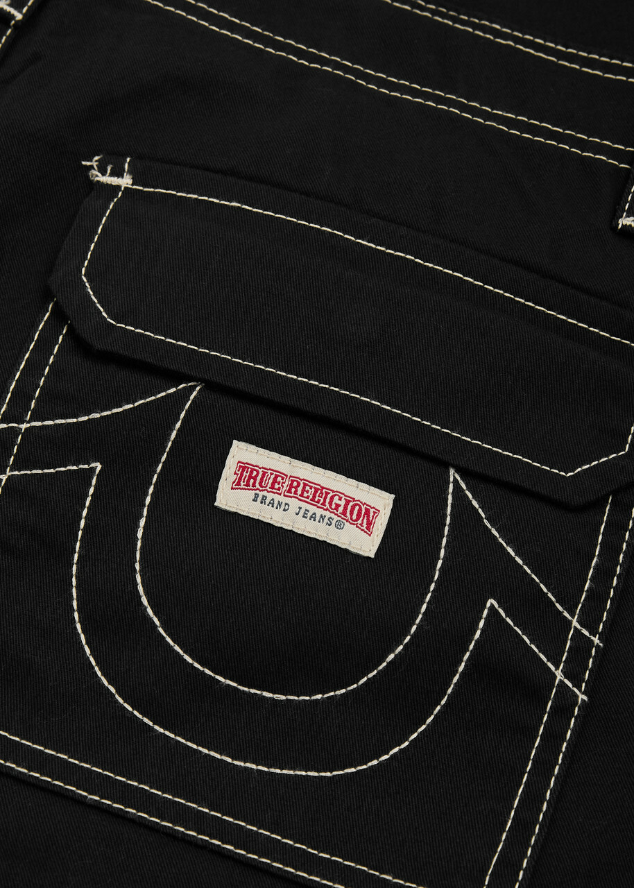 True Religion Straight-leg Twill Cargo Trousers Black