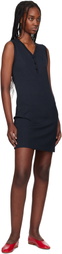 Maison Kitsuné Blue Baby Fox Patch Ribbed Minidress