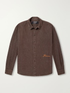 Jacquemus - Simon Logo-Embroidered Denim Shirt - Brown