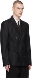 Dries Van Noten Black Striped Blazer