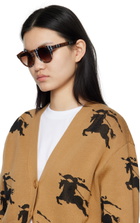 Burberry Brown Round Sunglasses
