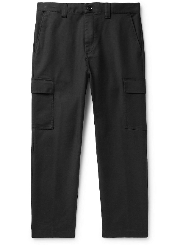 Photo: NN07 - Armie Cropped Tapered Stretch-Cotton Cargo Trousers - Black