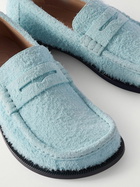 LOEWE - Campo Brushed-Suede Penny Loafers - Blue