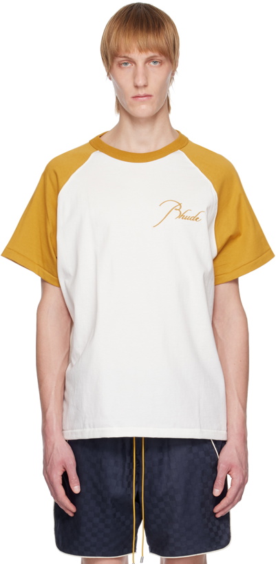 Photo: Rhude Off-White Raglan T-Shirt