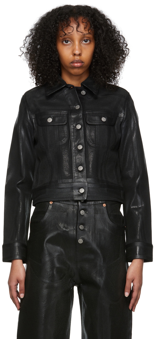 MM6 Maison Margiela Black Denim Jacket MM6 Maison Margiela