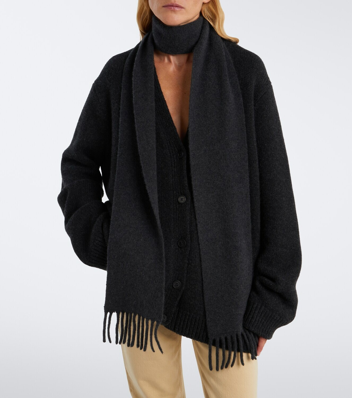 The Row Querta cashmere, alpaca, and silk scarf
