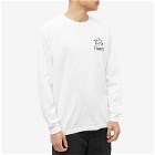 Flagstuff Men's Long Sleeve Collapse T-Shirt in White