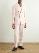 Brunello Cucinelli - Slim-Fit Pleated Linen Suit Trousers - Pink