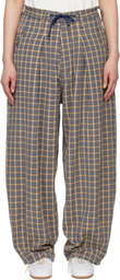 Story mfg. Beige & Blue Lush Trousers