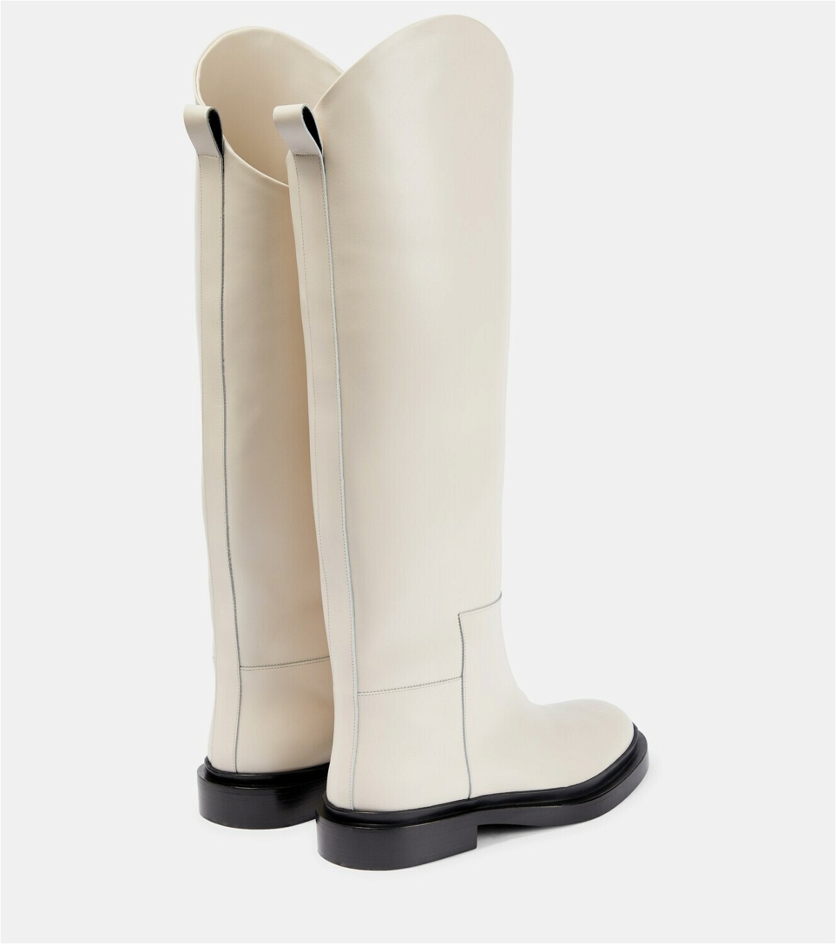 Jil Sander - Paneled leather knee-high boots Jil Sander