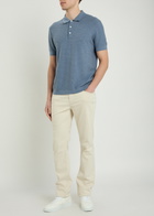 Paige Kiko Cotton-blend Polo Shirt Blue