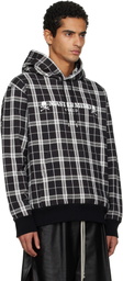 MASTERMIND WORLD Black Plaid OG Logo Hoodie