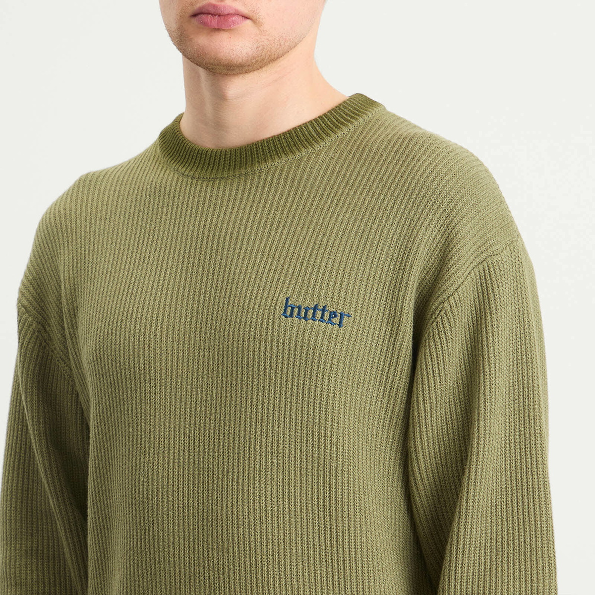 Butter Goods Men's Fade Knit Sweater in Algae