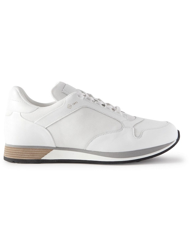 Photo: Dunhill - Duke Mesh and Leather Sneakers - White