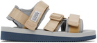 Suicoke Beige & Gray KISEE-V Sandals