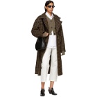 Lemaire Brown Double-Breasted Coat