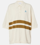 The Attico Striped oversized cotton polo shirt