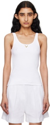 Valentino White V Tank Top