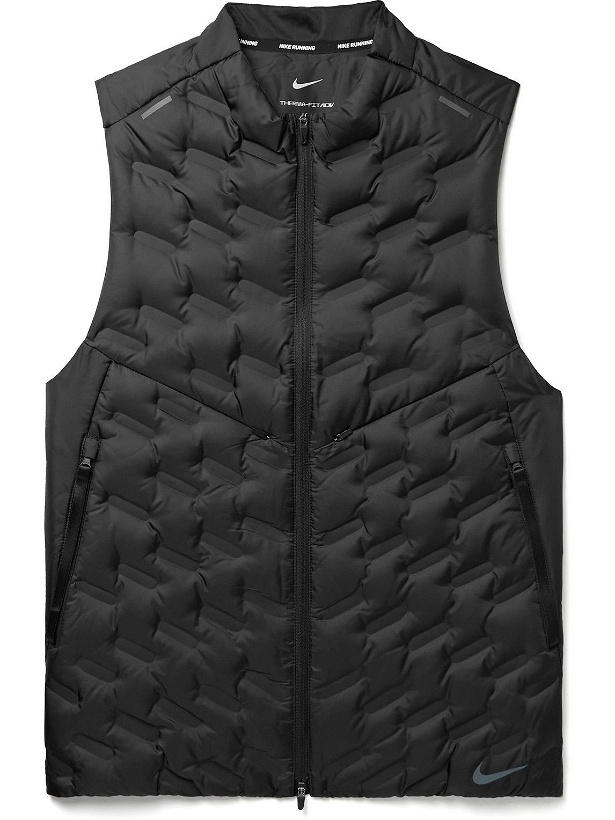 Photo: Nike Running - Quilted Therma-FIT ADV Down Gilet - Black