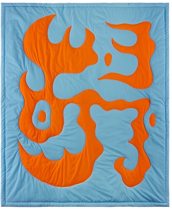 Photo: Claire Duport Blue & Orange Large Form I Blanket