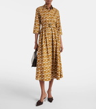 'S Max Mara Printed cotton popline midi dress