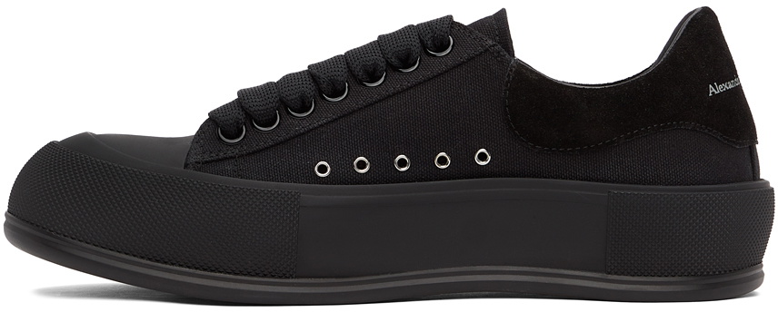 Alexander McQUEEN DECK PLIMSOLL スニーカー[正規品/送料込] Alexander McQueen Deck Plimsoll Leather Sneakers | Green