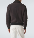 Eleventy Shearling-lined suede jacket