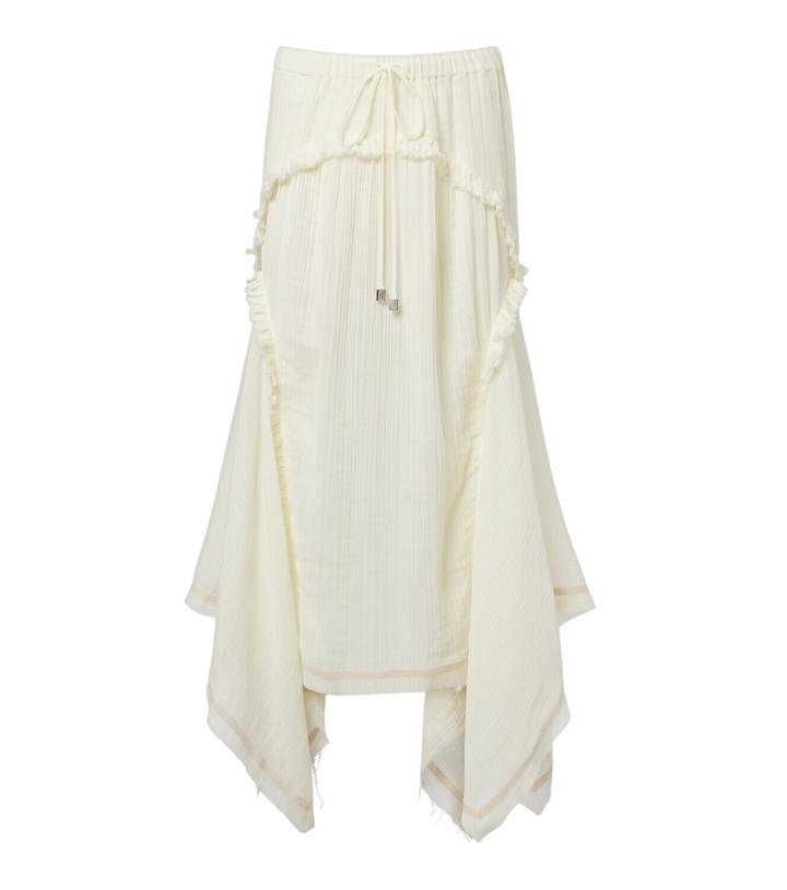Photo: The Attico Ruffled cotton maxi skirt