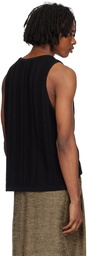 COMMAS Black Tuck Stitch Tank Top