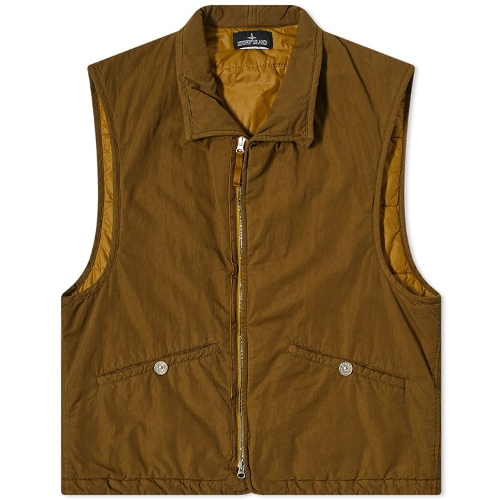 Photo: Stone Island Shadow Project Men's Augment Gilet in Tobacco