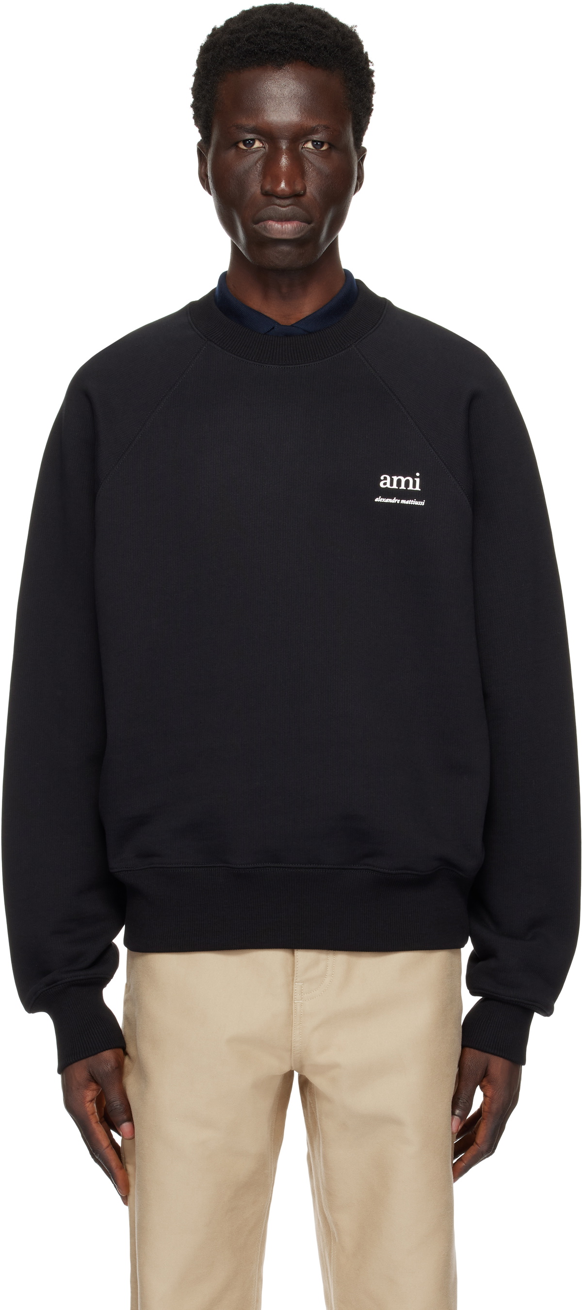 andie　　ami alexander mattiussi AMI Paris Black 'Ami Alexandre Mattiussi' Sweatshirt AMI