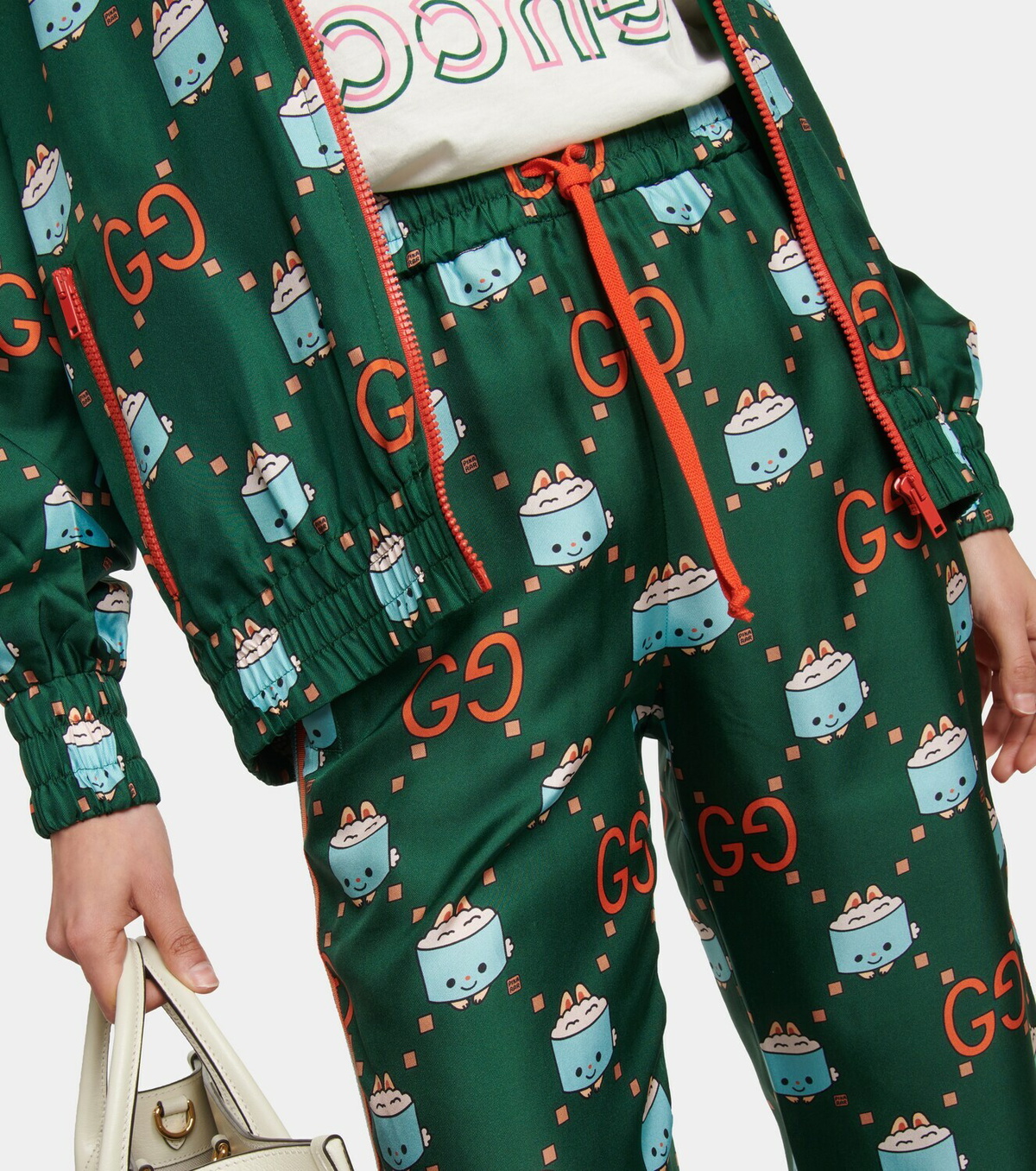 Gucci - Logo silk sweatpants