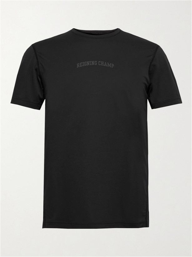 Photo: REIGNING CHAMP - Logo-Print Deltapeak 90 Mesh Training T-Shirt - Black