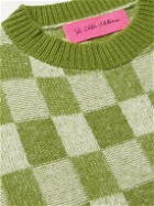 The Elder Statesman - Gee's Checked Cashmere Sweater - Green