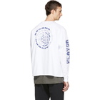 Second/Layer White Long Sleeve Slow Wave Spiral T-Shirt