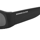 Bonnie Clyde Big Trouble Sunglasses in Black/Black