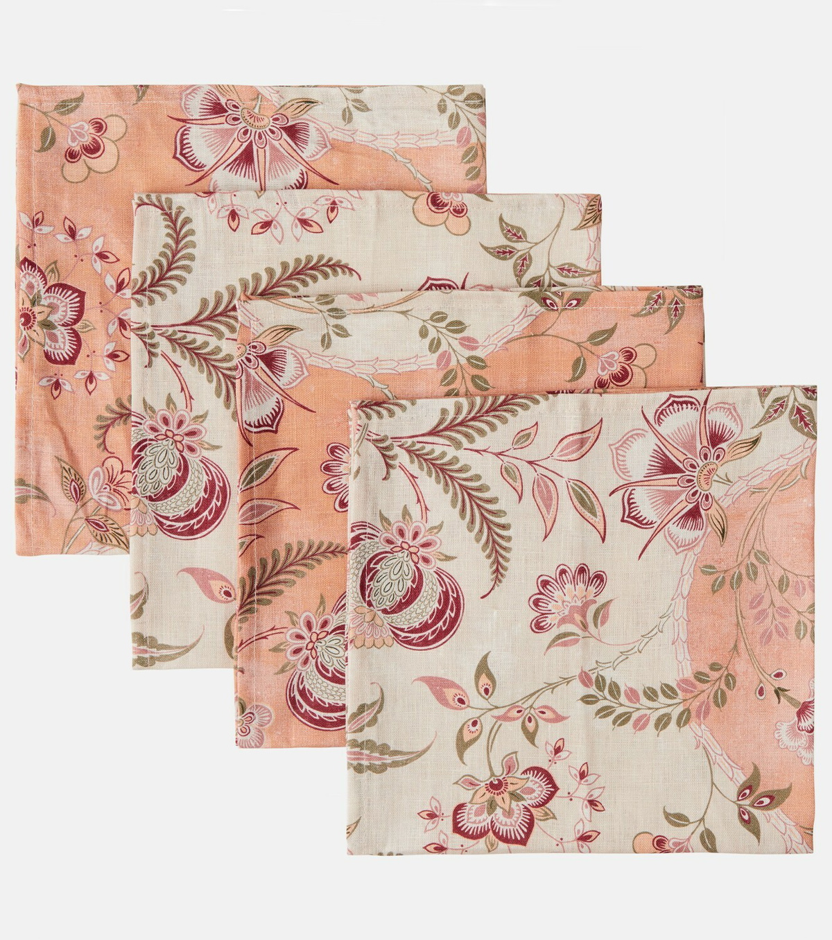 Cabana Asli set of 4 floral linen napkins