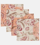 Cabana Asli set of 4 floral linen napkins