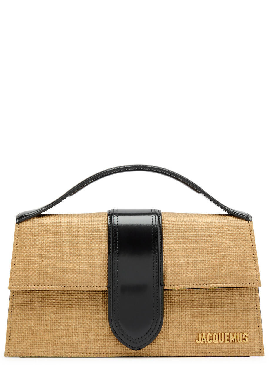 JACQUEMUSジャックムス Le Grand Bambinoラフィア バッグ Jacquemus Le Grand Bambino Faux Raffia top Handle bag