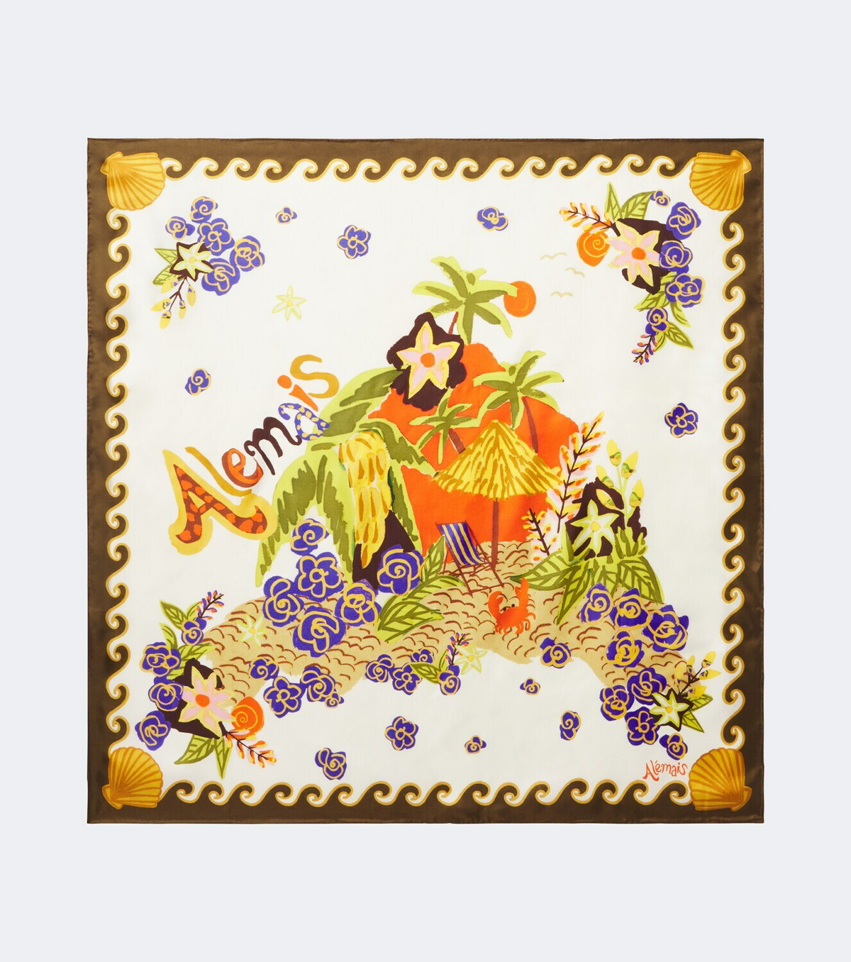 Alémais Island Cove silk scarf