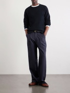 Beams Plus - Thermal Waffle-Knit Cotton T-Shirt - Black