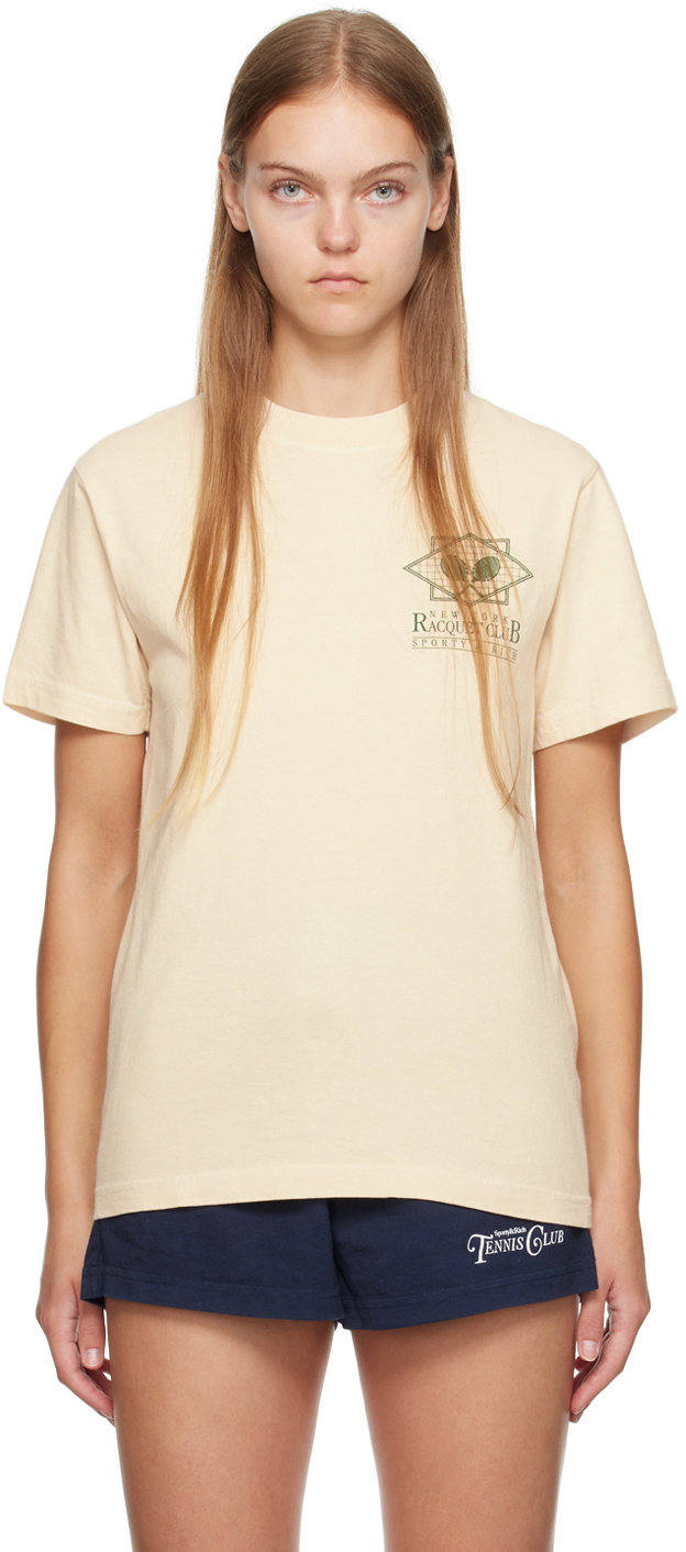 Sporty & Rich Off-White 'NY Racquet Club' T-Shirt Sporty & Rich