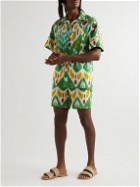 ERDEM - Lucas Straight-Leg Printed Cotton and Linen-Blend Bermuda Shorts - Green