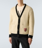Valentino Embroidered virgin wool cardigan