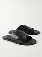 Berluti - Scritto Venezia Leather Sandals - Green