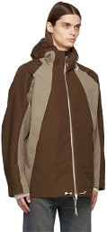 Acne Studios Brown & Taupe Unlined Parka Jacket