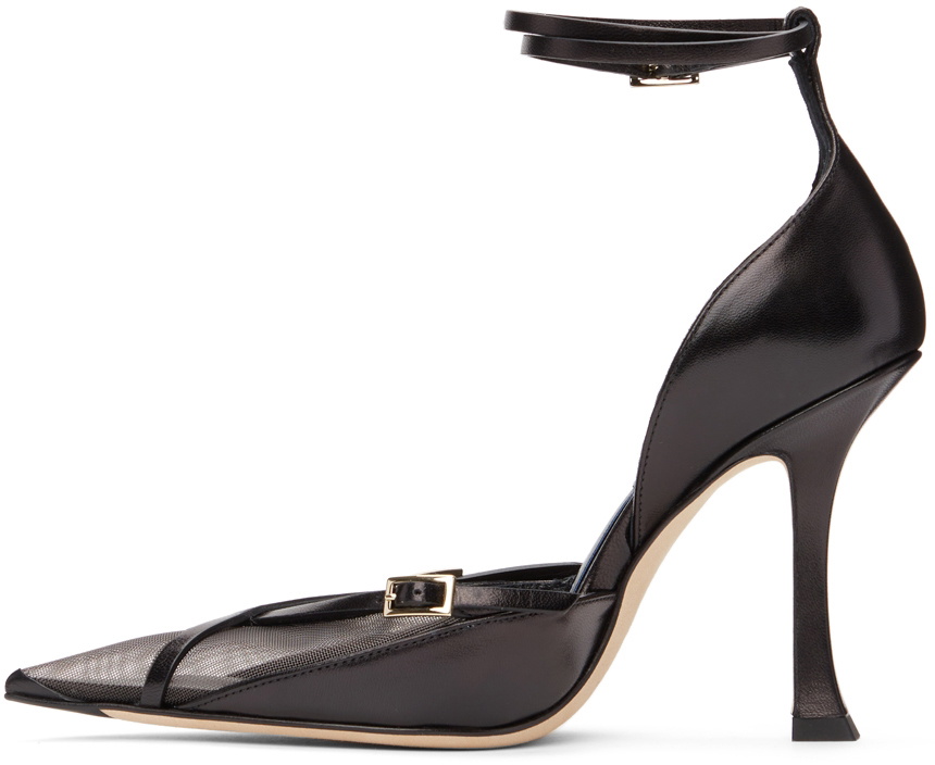 Jimmy Choo Black Mugler Edition Strap Pump Heels Jimmy Choo