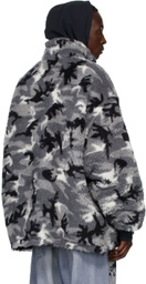 Balenciaga Grey Camo Zip-Up Jacket